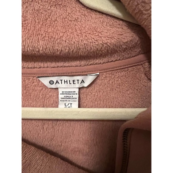 Athleta Cozy Karma Asym Pullover Dusty Rose, size large - Picture 4 of 7